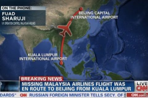 Auf dem Weg nach Peking verschwand eine 777 der Malaysia Airlines von den Radars. Foto: Youtube/CNN