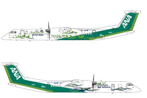 So soll die neue Sonderbemalung einer DHC 8-Q400 von ANA aussehen.