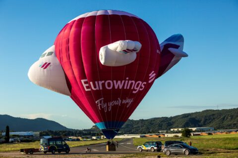 So sieht der neue Eurowings-Heißluftballon auf Mallorca aus.