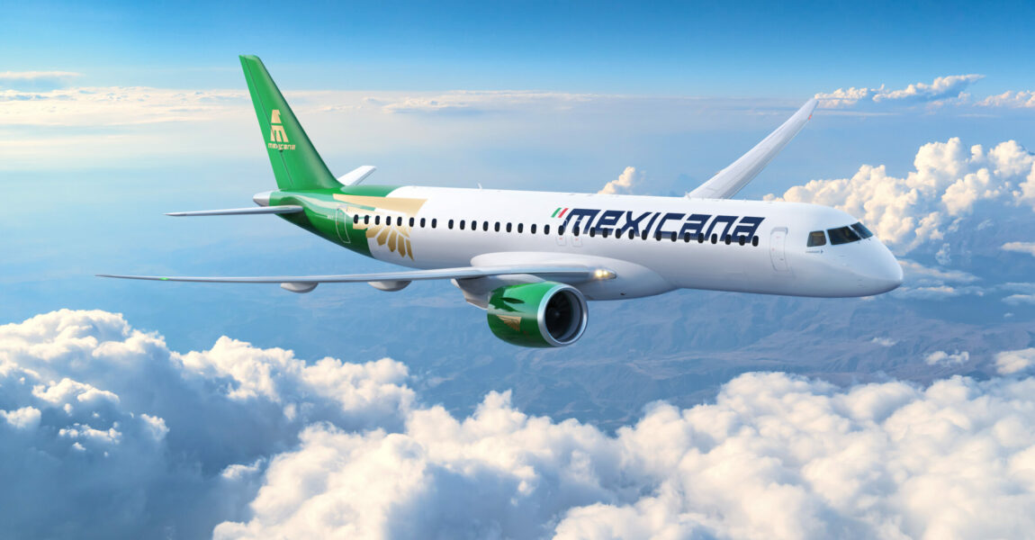 Mexicana wird ab dem zweiten Quartal 2025 Embraer 190-E2 und Embraer 195-E2 erhalten.