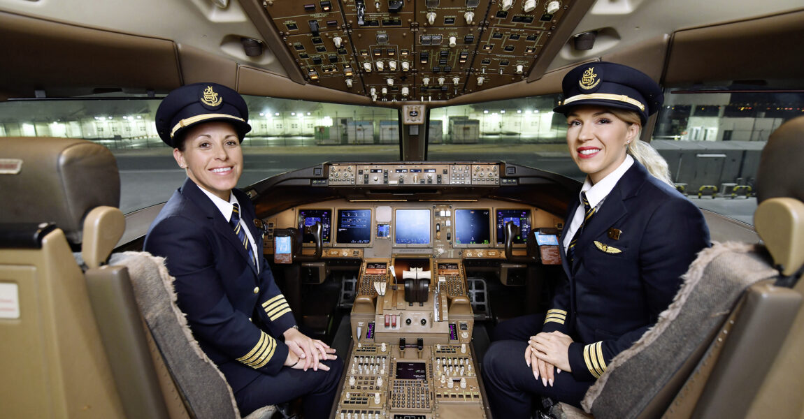 Bei Emirates liegt der Frauenanteil
im Cockpit aktuell noch im einstelligen Bereich.