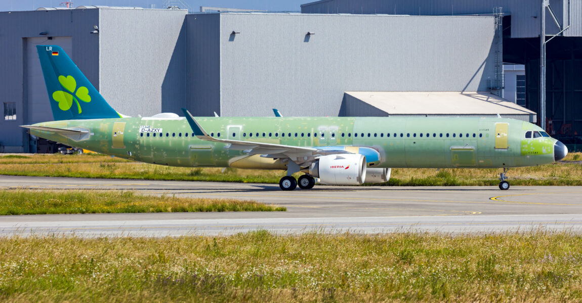 Die Mischlackierung auf dieser fabrikneuen A321XLR begeistert aktuell die Szene der Flugzeugspotter