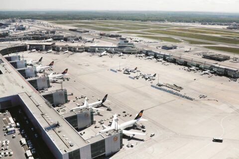 Rollfeld am Flughafen Frankfurt.