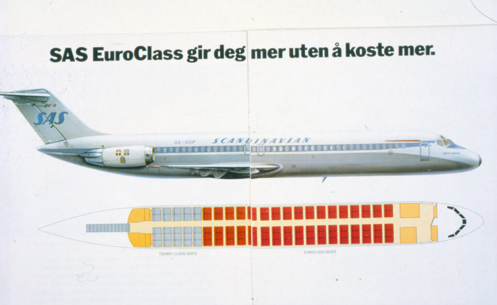 Die SAS EuroClass war der erste große Coup von Jan Carlzon. In ihr wurde der Service wie in der Business Class anderer Airlines geboten, dies jedoch zum regulären Economy-Tarif. Kein Wunder war die Euro Class nach kürzester Zeit ein Verkaufserfolg.