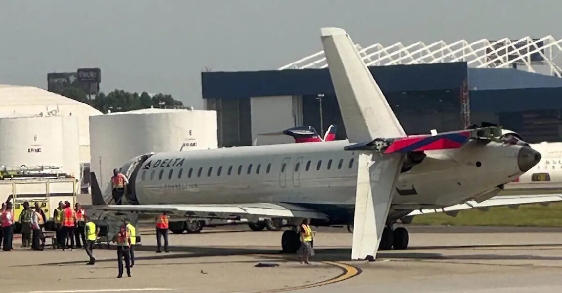 Eine Bombardier CRJ 900 kollidierte in Atlanta mit einer A350.