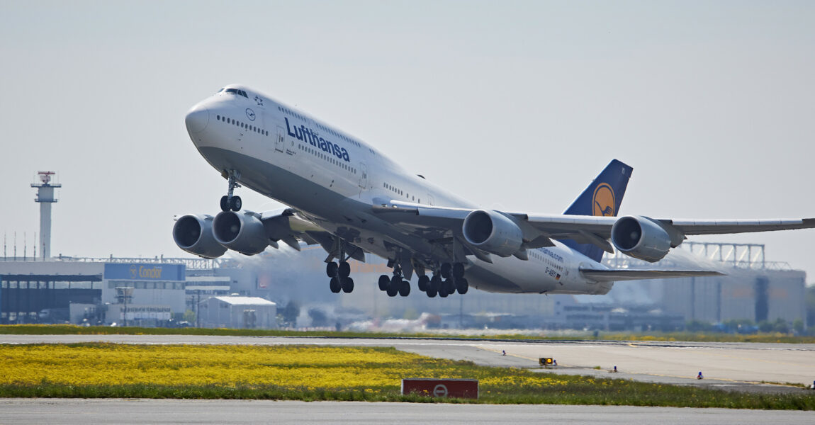 Eine Boeing 747-800 der Lufthansa (Symbolfoto).