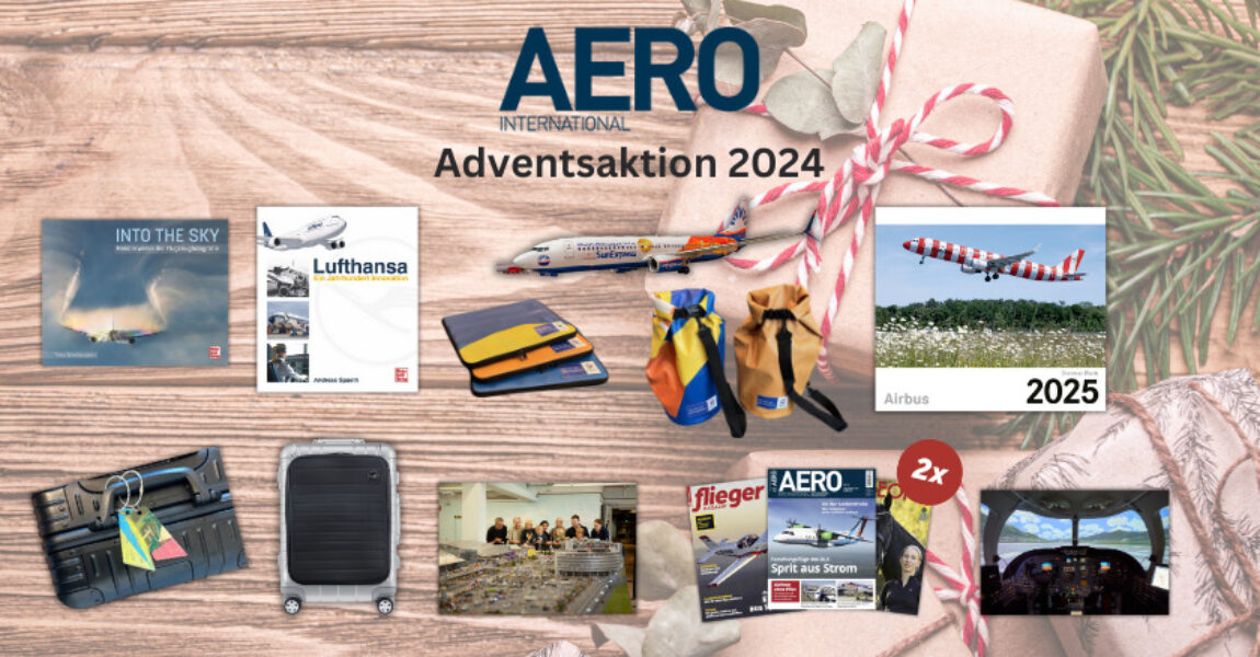 Bei der diesjährigen Adventsaktion 2024 von AERO INTERNATIONAL gibt es tolle Preise zu gewinnen.