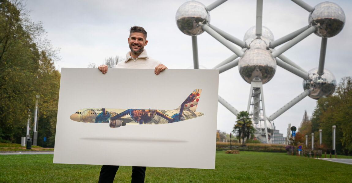 Thomas Faes überzeugte die Jury mit seinem Entwurf: Der nächste Ikonen-Airbus der Brussels Airlines wirbt für das Atomium.