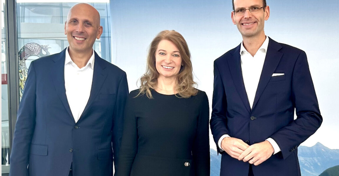 Austrian Airlines: Francesco Sciortino (vl. COO), Annette Mann (CEO) Michael Trestl (CCO).