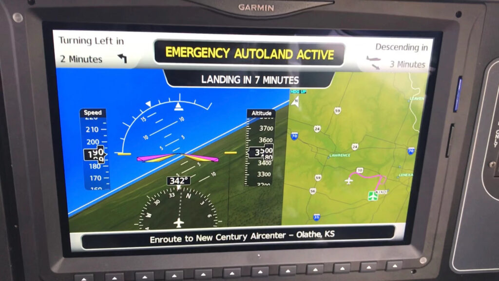 Garmin hat ein System für automatische Sicherheitslandungen in kleineren Flugzeugen entwickelt, falls deren Pilot ausfällt – zum Beispiel aus medizinischen Gründen.