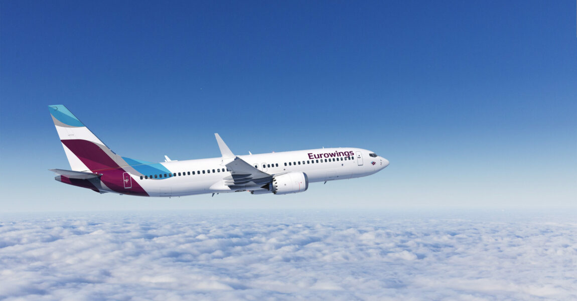 Boeing 737-8 MAX von Eurowings.