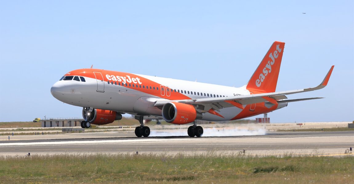 Eine A320 von Easyjet.